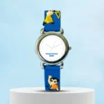 Photo Printed Kids Watch - Dark Blue Rubber Strap