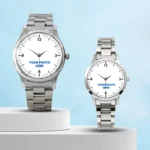 Photo Printed Couple Watch - Classic Silver
