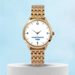 Photo Printed Golden Classic Women's Watch