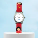 Photo Printed Kids Watch - Red Rubber Strap